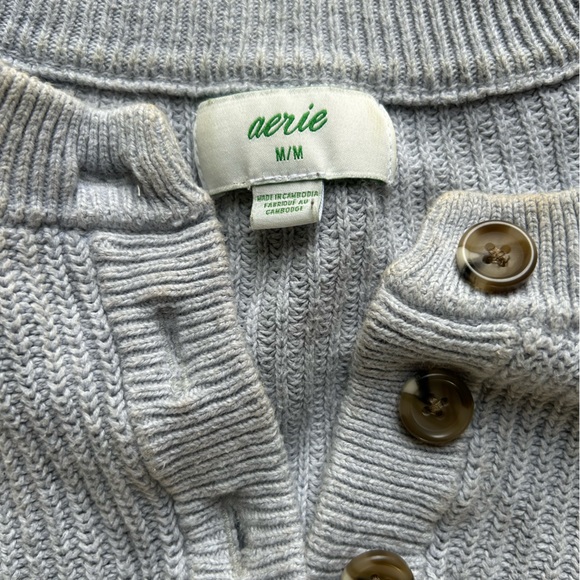 Aerie Half Button Sweater - M - Picture 5 of 6
